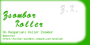 zsombor koller business card